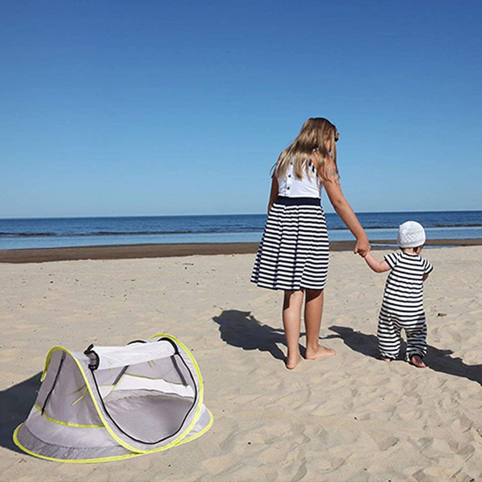 Cheap Goat Tents Baby Beach Tent Portable Summer UV protecting Shelter Children Beach Pool Playing House Waterproof Pop Up Awning Tents Dropship Tents 